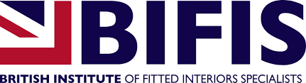 BIFIS logo with red, navy, and white text for the British Institute of Fitted Interiors Specialists