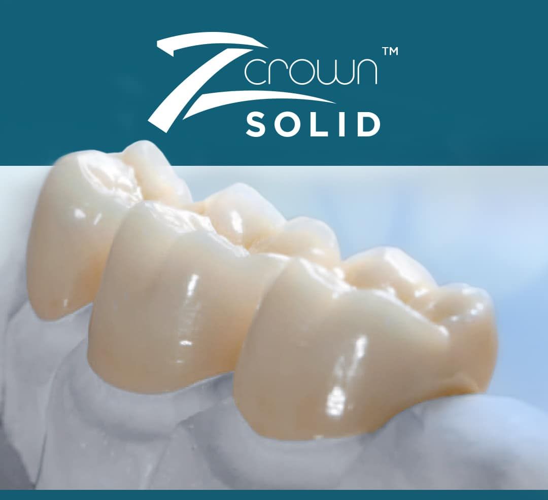 Z Crown zirconia is intermediate between the strength of BruxZir® and the esthetics of Zirlux®.