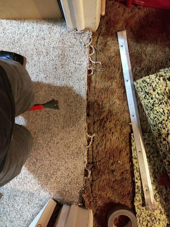 Salt Lake city water damage carpet repair after photo
