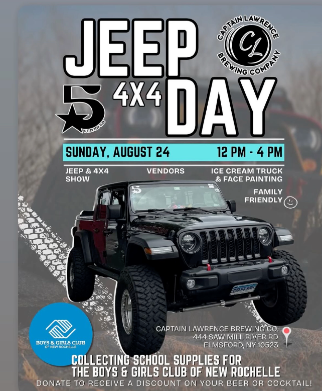 Jeep 4x4 Day, Aug 24 at Captain Lawrence Brewing Company. | Motorwerks Inc