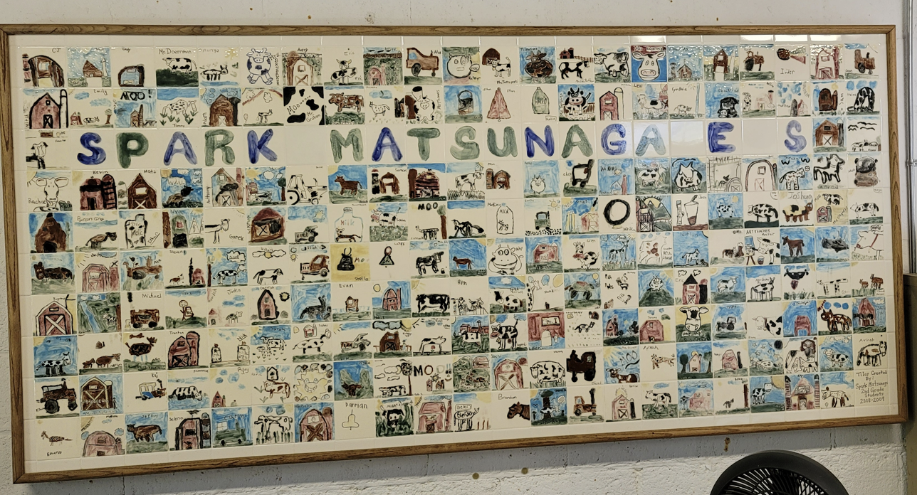 Mural presented to MOOseum by Spark Matsunaga Elementary School's 2nd grade class 2008-2009