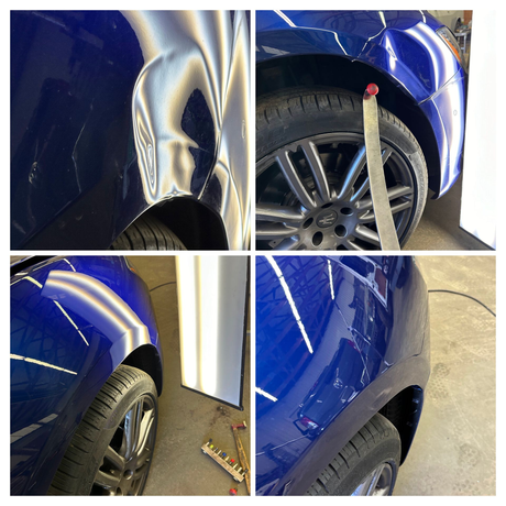 smashed fender on this manserati ghibli
