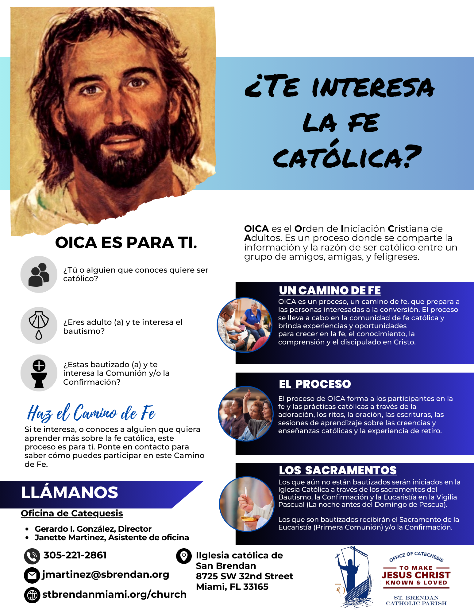 A poster with a picture of jesus and the words