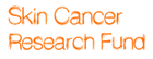 The logo for the skin cancer research fund is orange on a white background.