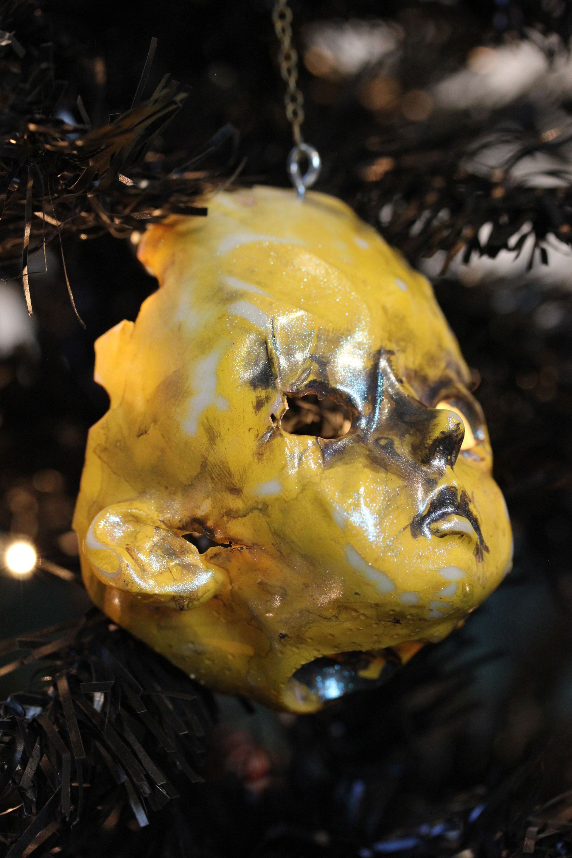 Melted Doll Head: Yellow Antique
