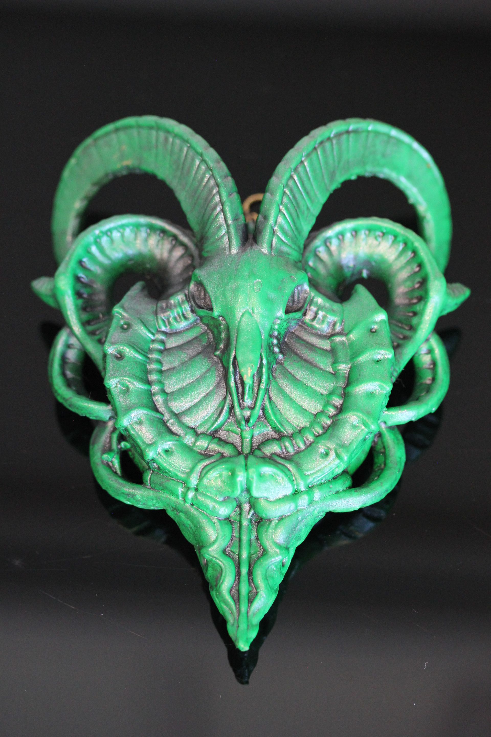 BioMechanical Goat:  Green Antique