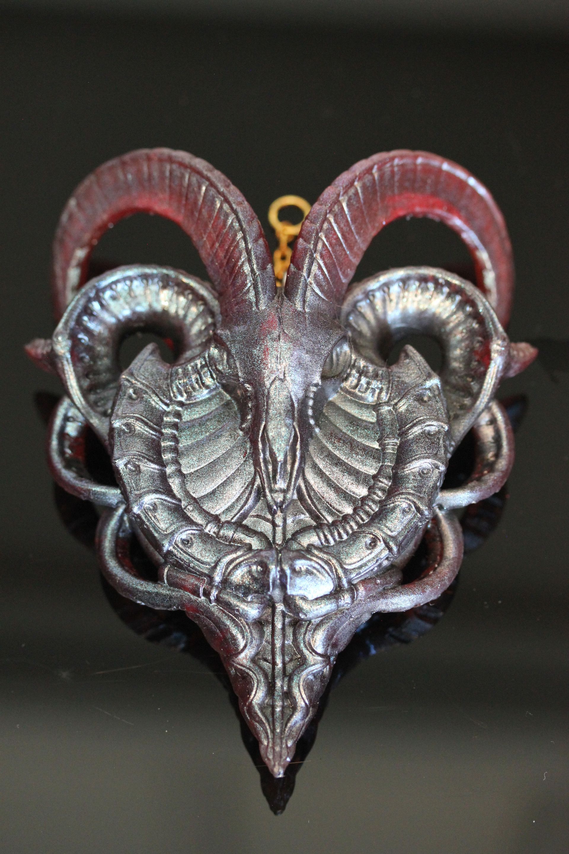 BioMechanical Goat:  Translucent Red Antique