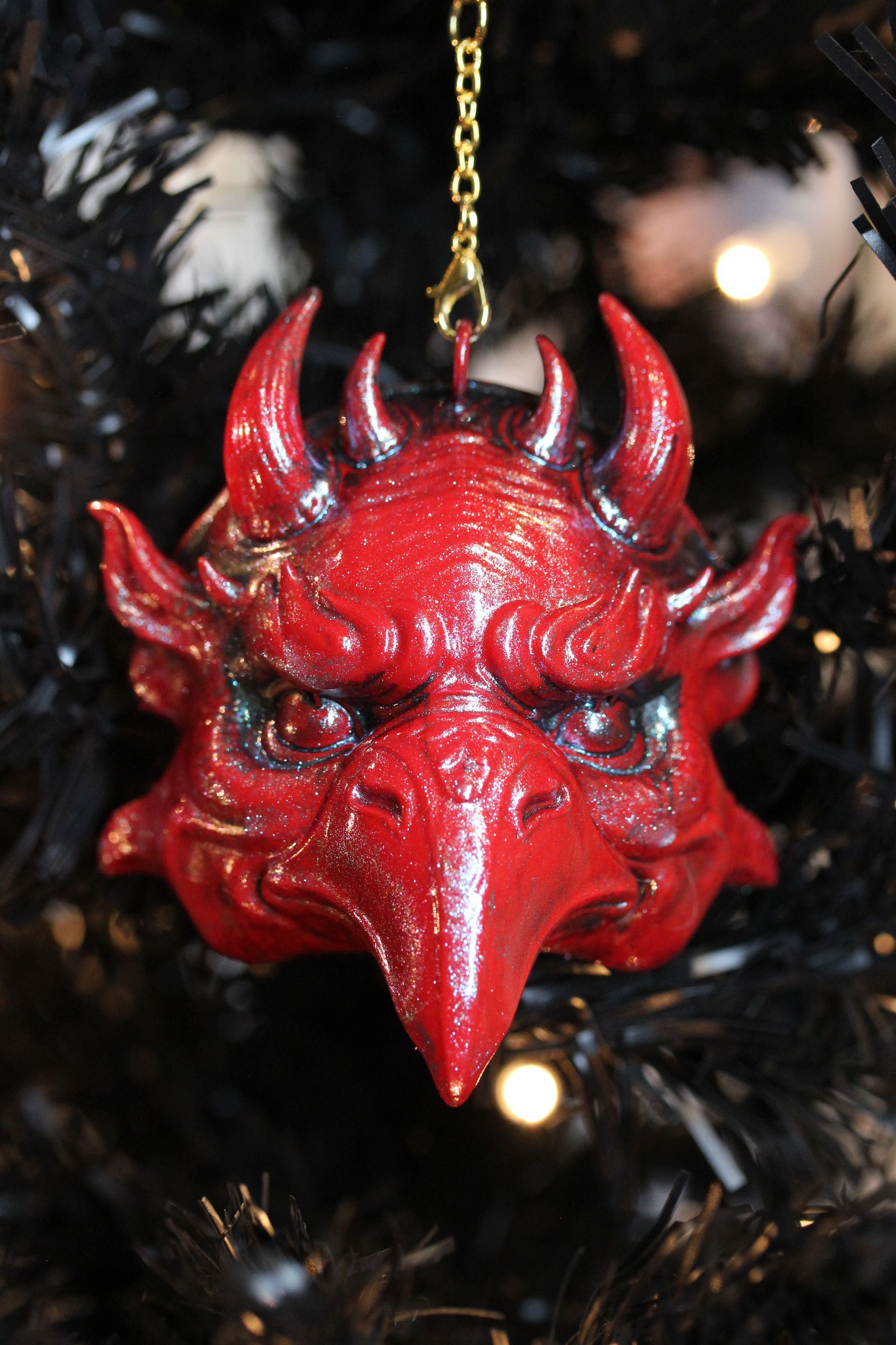 Demonic Beaked Bird: Red Antique