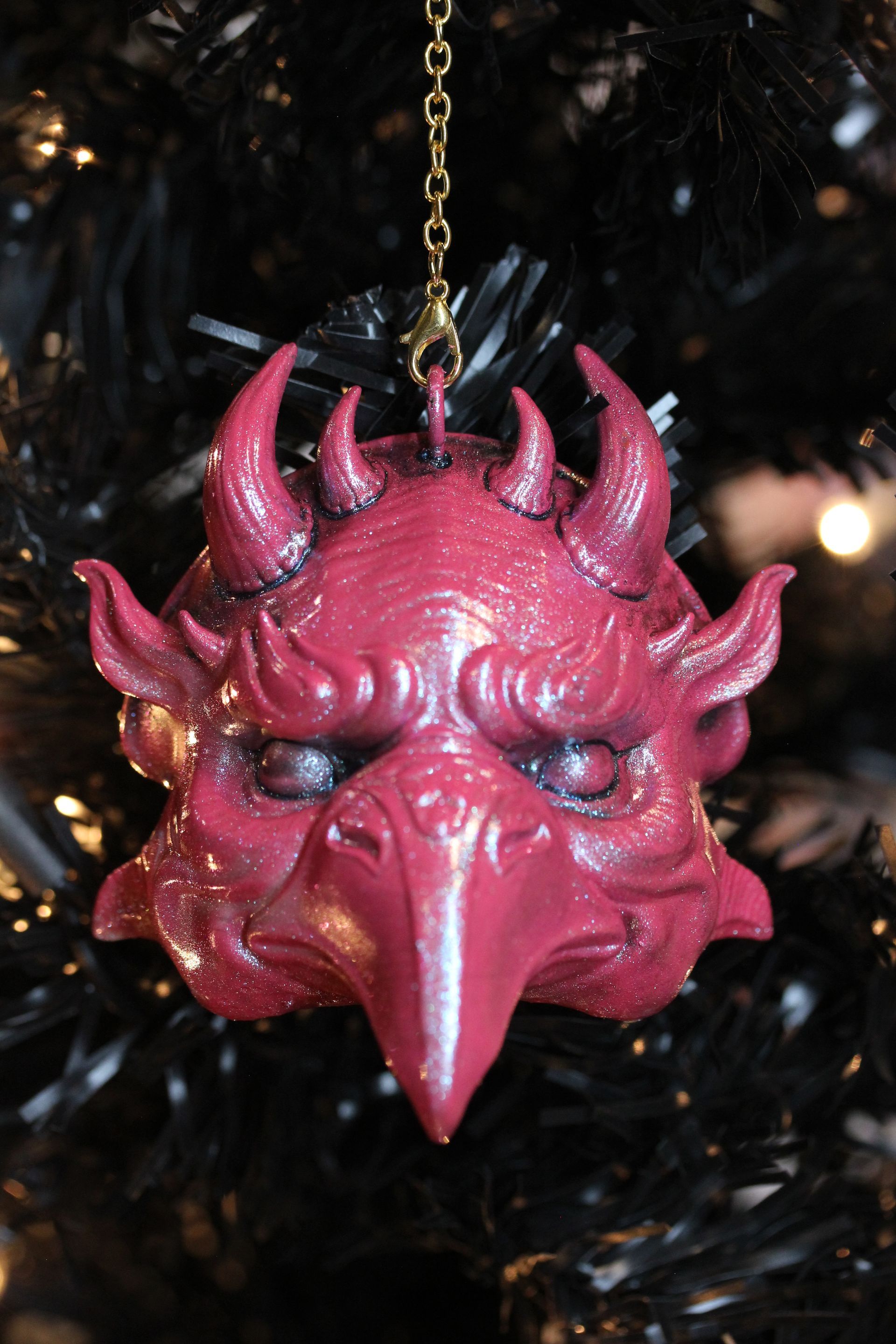 Demonic Beaked Bird:  Pink Antique