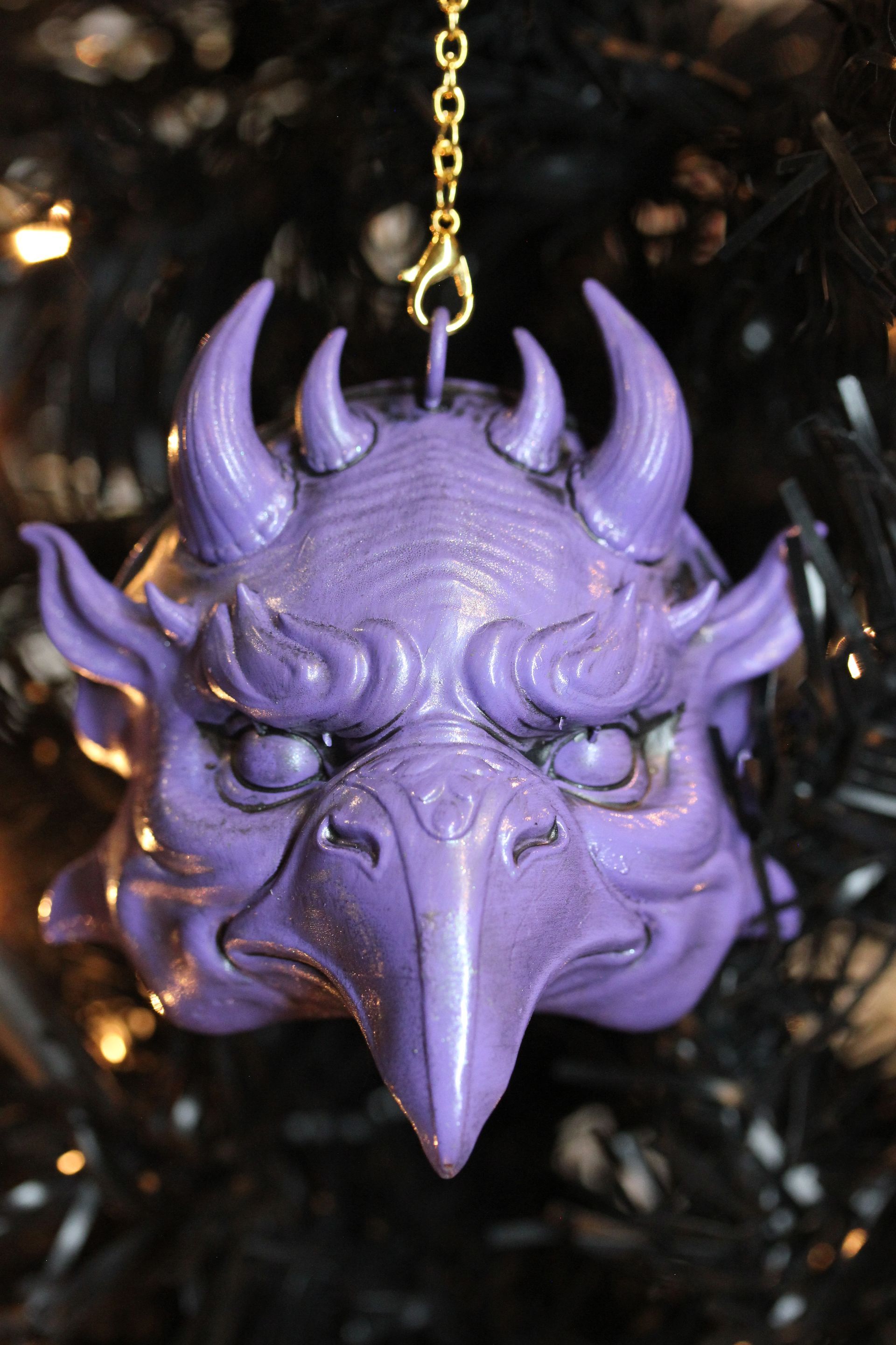 Demonic Beaked Bird:  Purple Antique