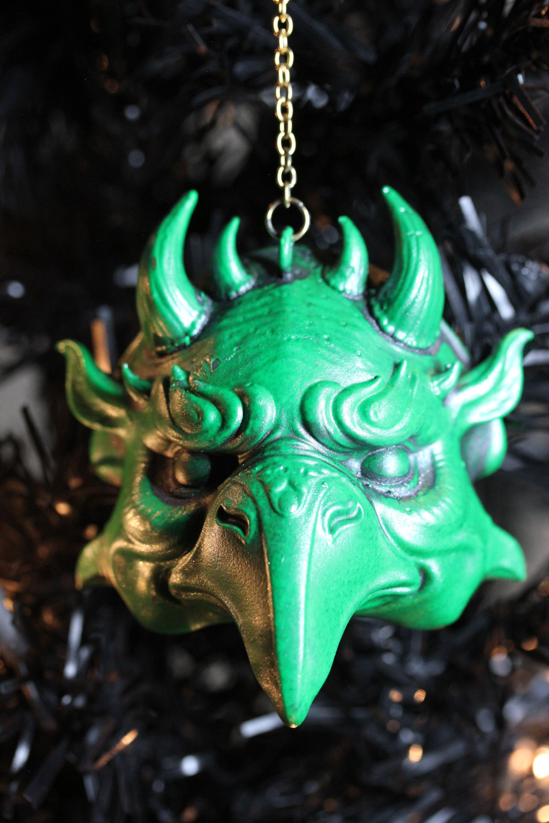 Demonic Beaked Bird:  Green Antique