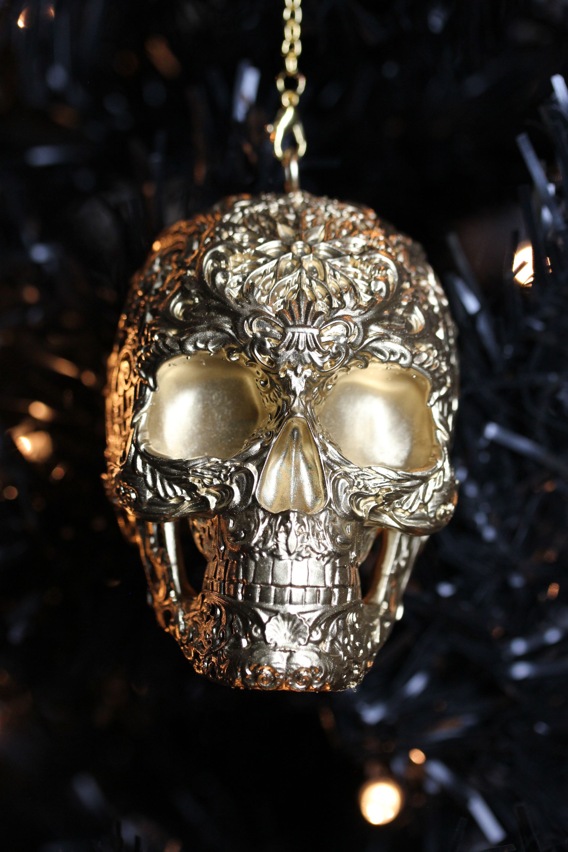 Ornate Sugar Skull: Gold