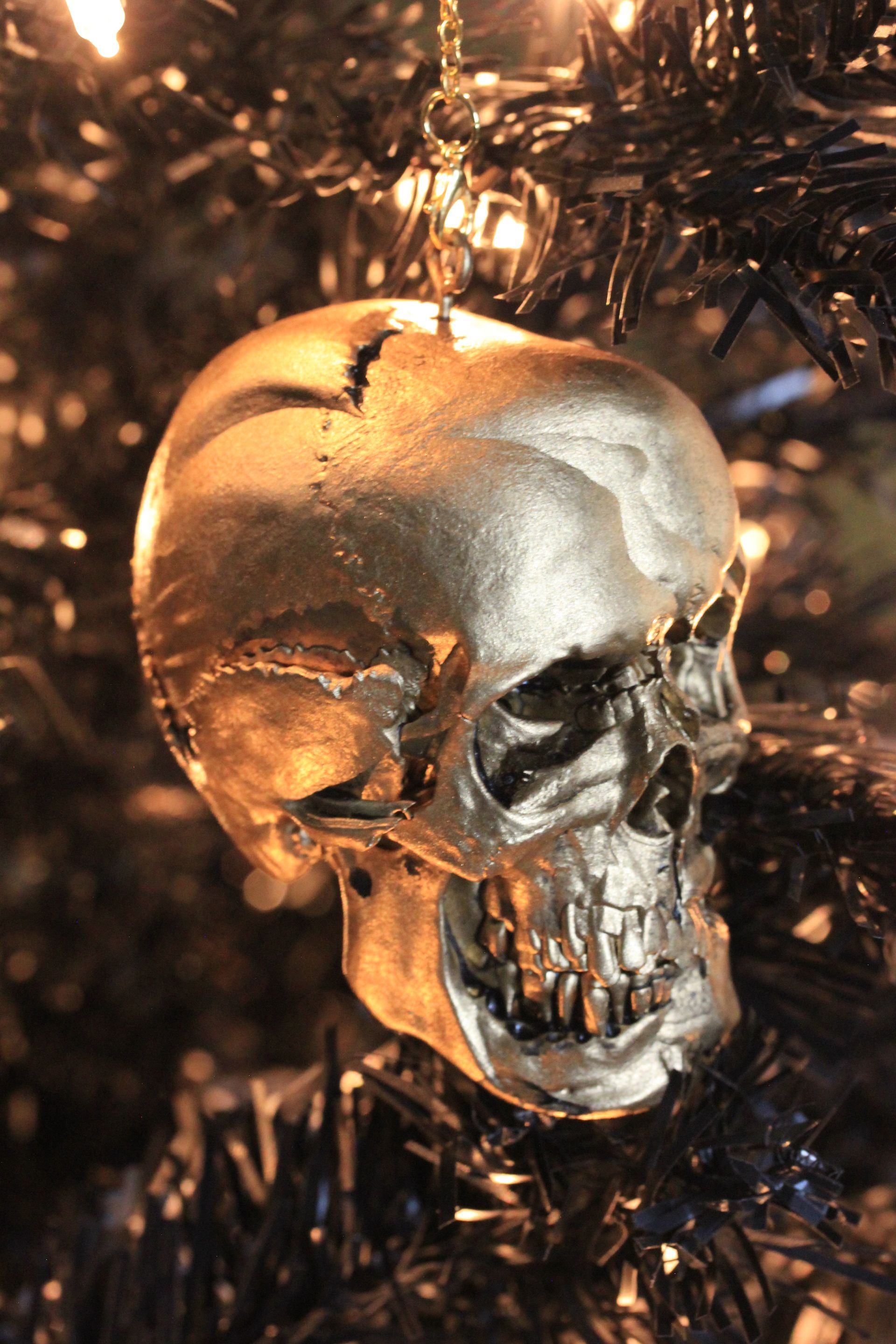 Psychedelic Skull:  Gold Antique