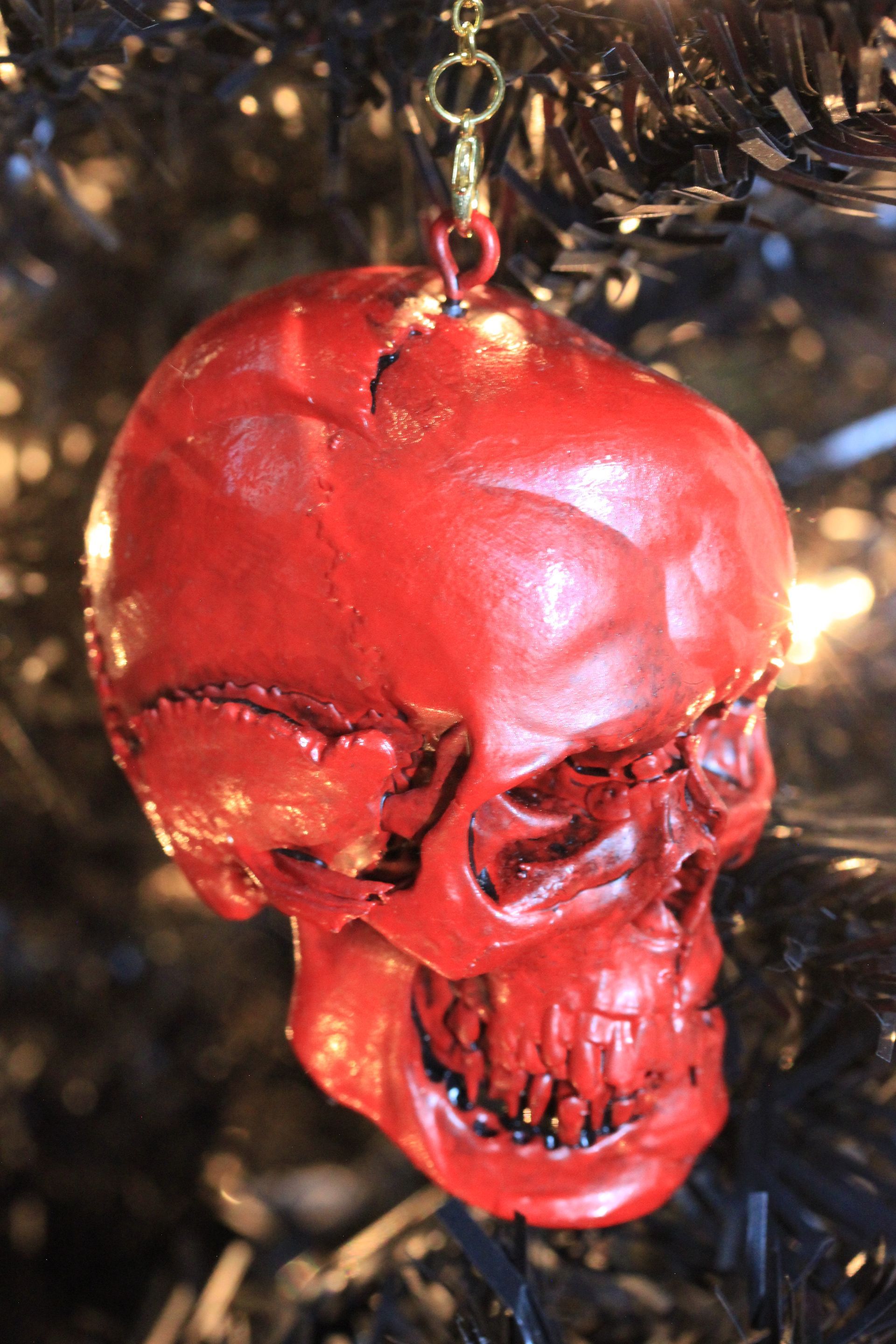 Psychedelic Skull:  Red Antique