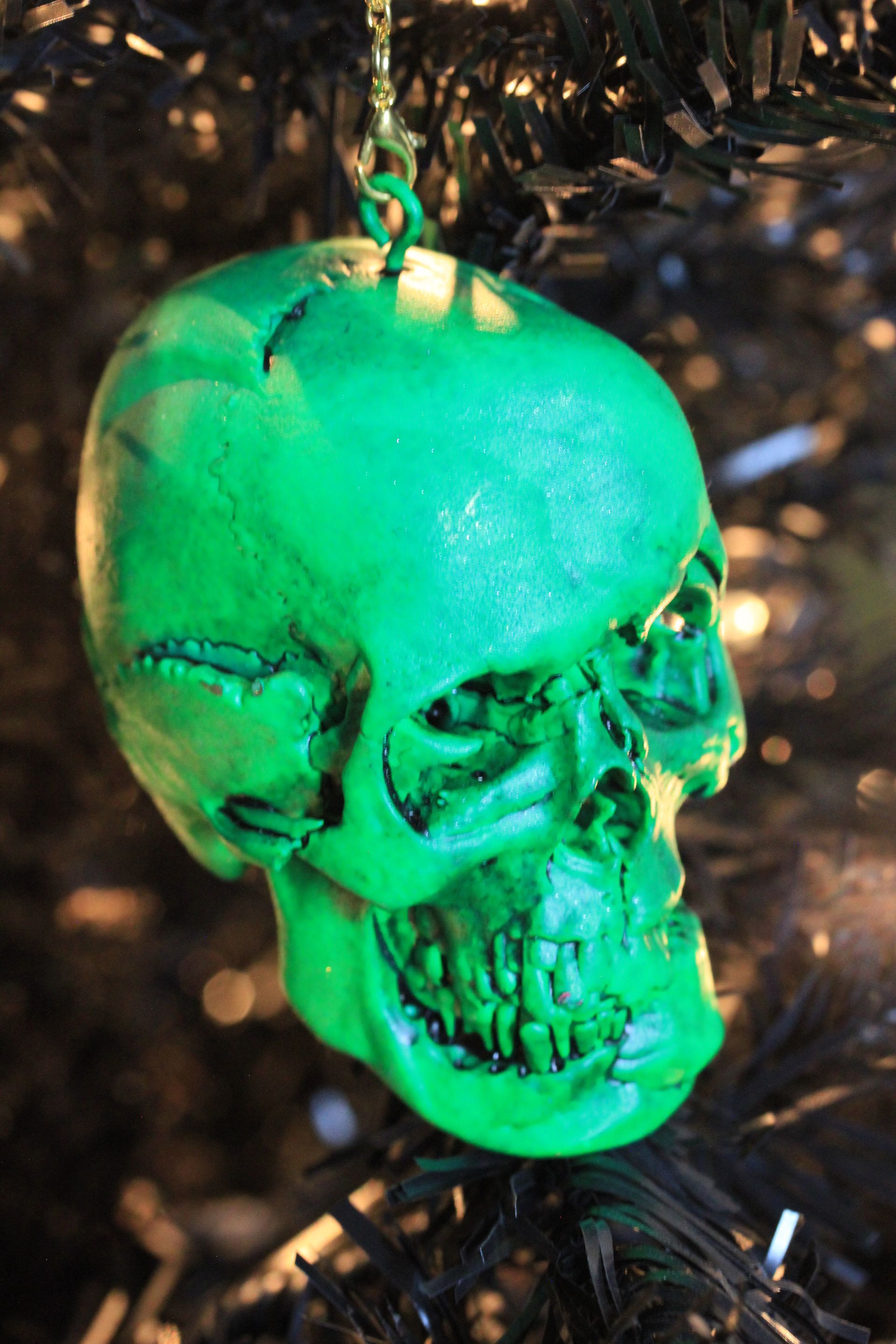 Psychedelic Skull:  Nuclear Green