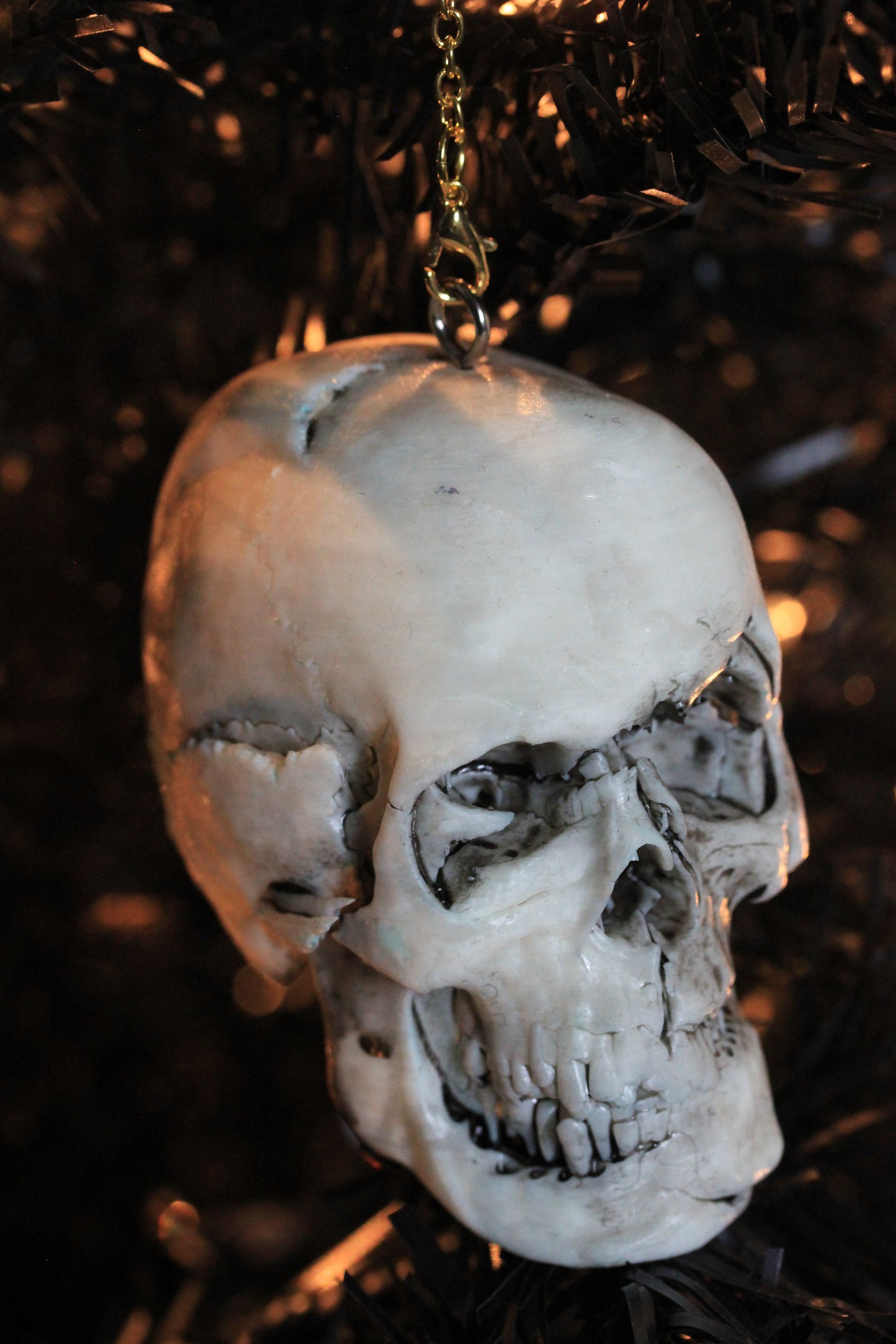 Psychedelic Skull:  White Antique