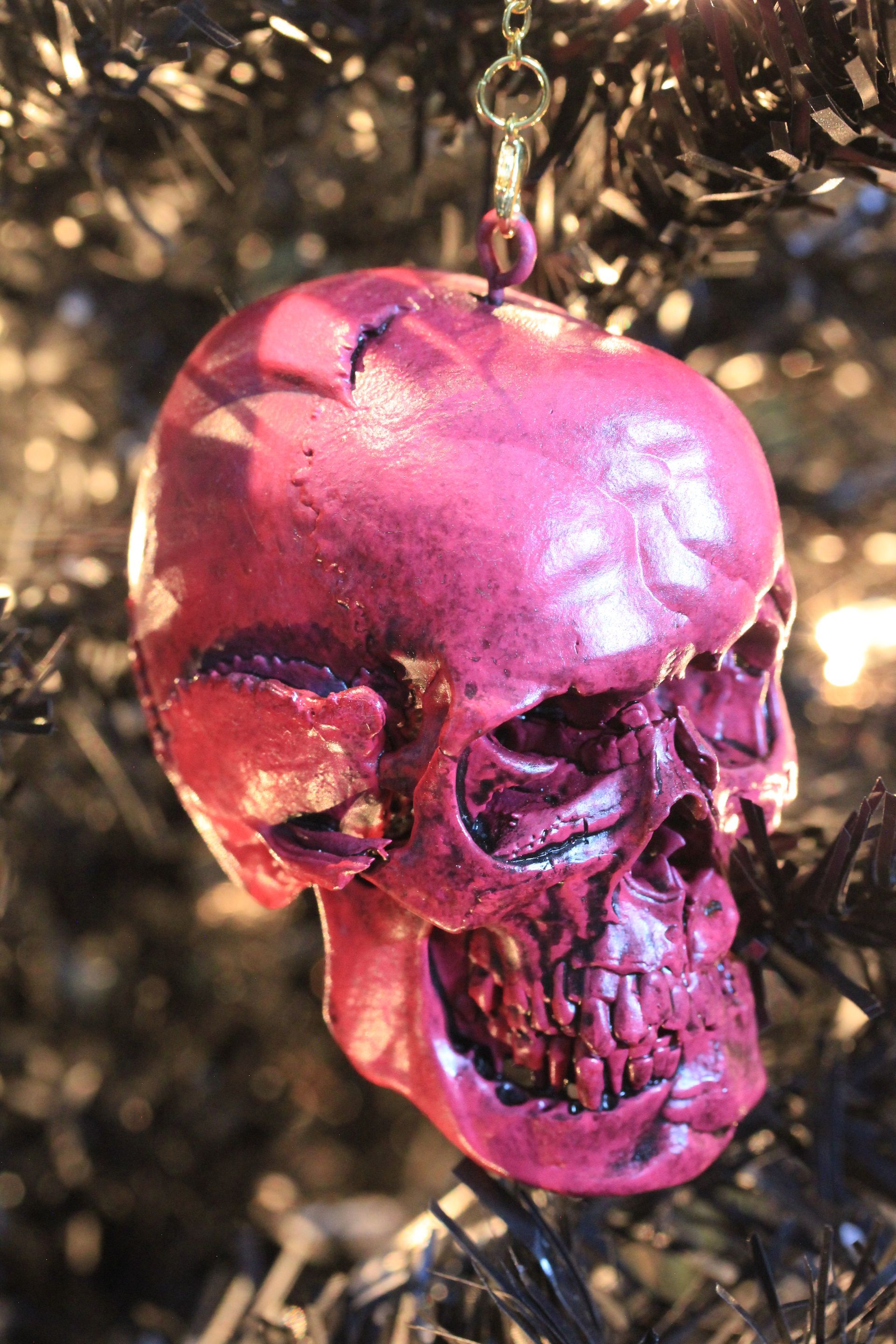 Psychedelic Skull:  BubbleGum Pink Antique