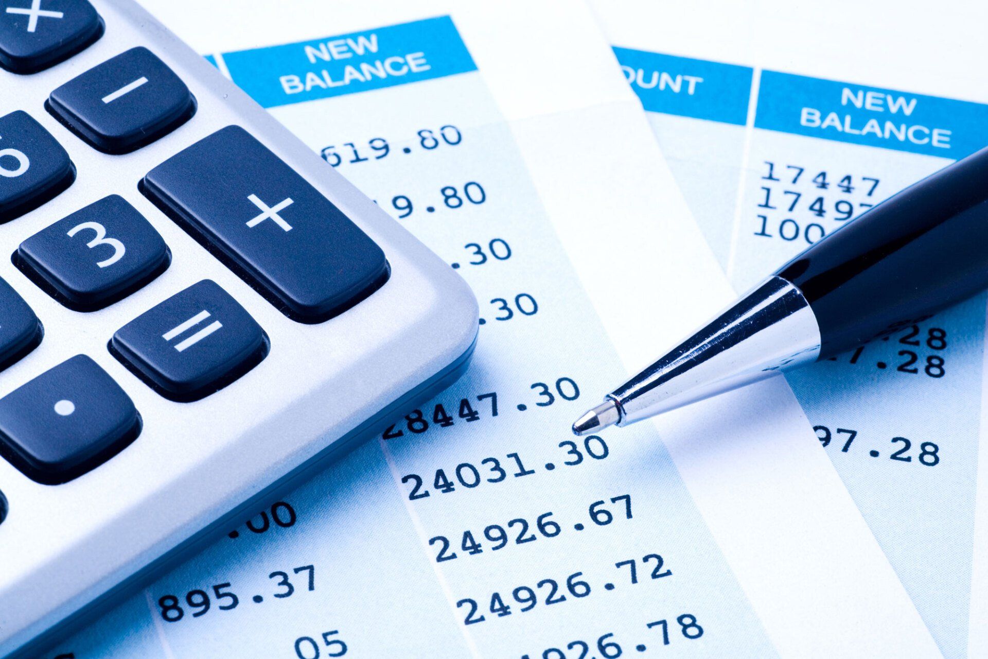 Calculator, Pen and Financial Statement — Spartanburg, SC — S. Reel Robertson, CPA, PA