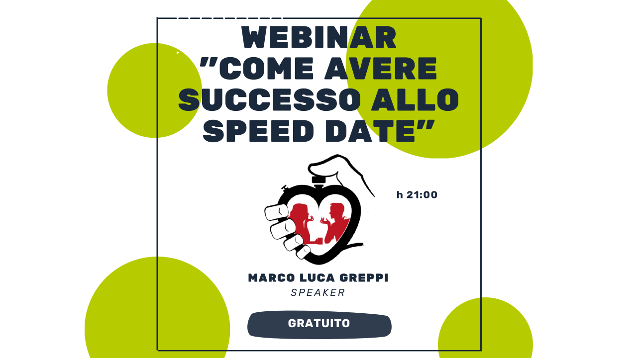 Speed Date University: webinar gratuito sulla comunicazione rapida per il dating