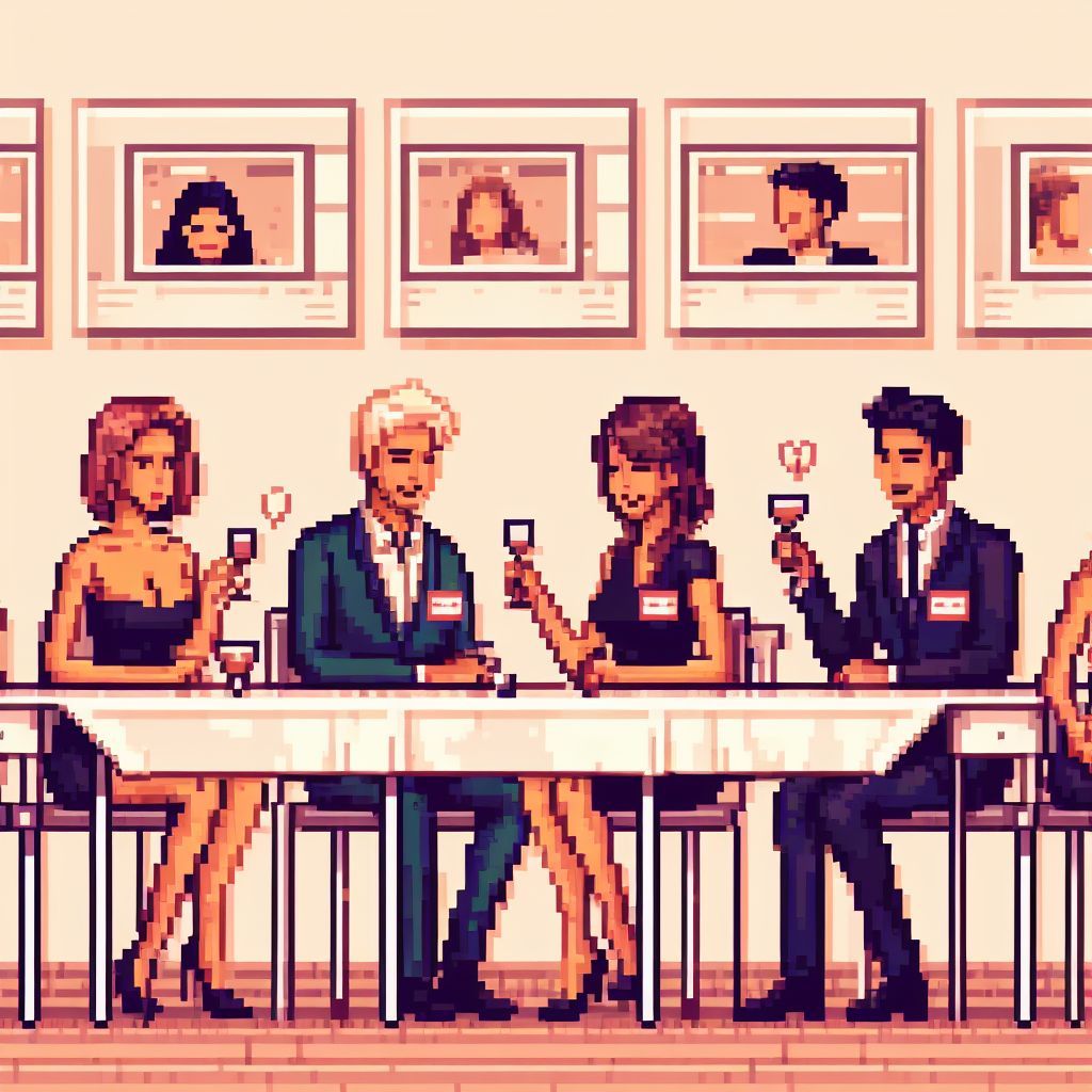 un gruppo di single allo speed date