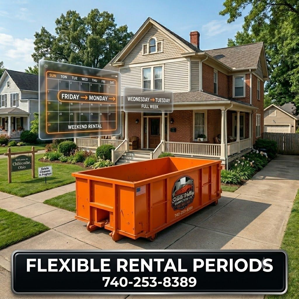 How long can I keep a rental dumpster in Chillicothe Ohio — flexible rental periods