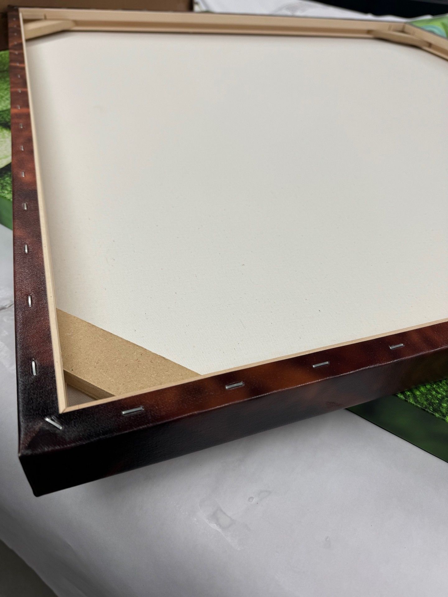 Back of canvas