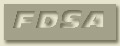 Gray FDSA logo in embossed letters on a beige rectangular plaque