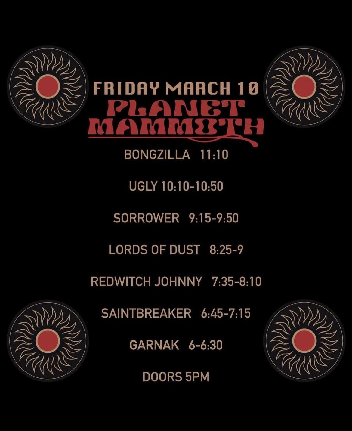 Lords of Dust - Concert - Planet Mammoth