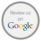 A circle with the words review us on google on it