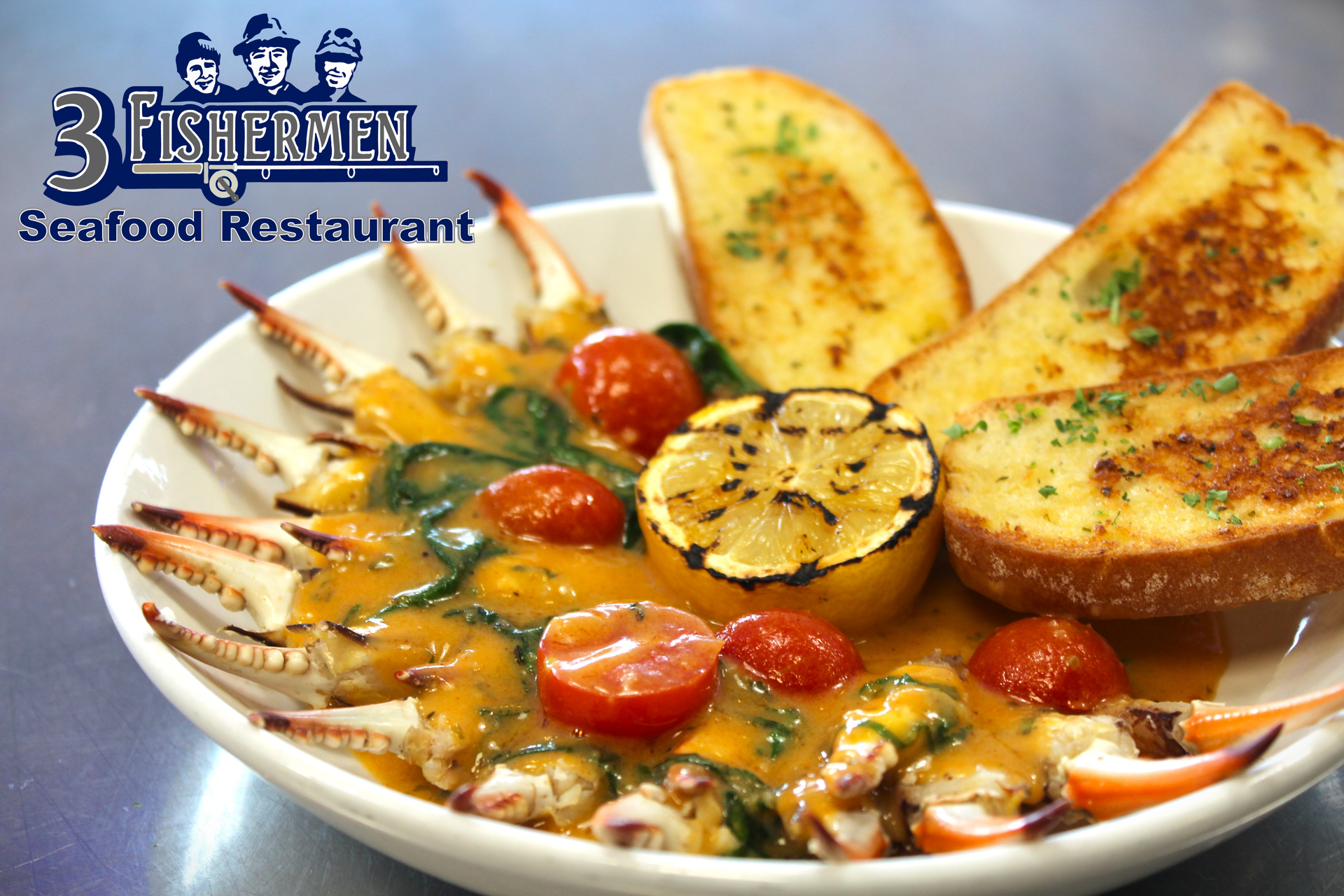 A plate of food from the 3 fishbone seafood restaurant