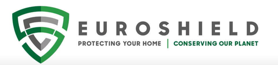 The logo for Euroshield, protecting your home, conserving our planet