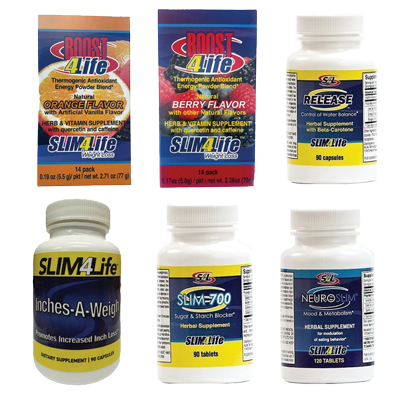 Six Slim4Life supplement products