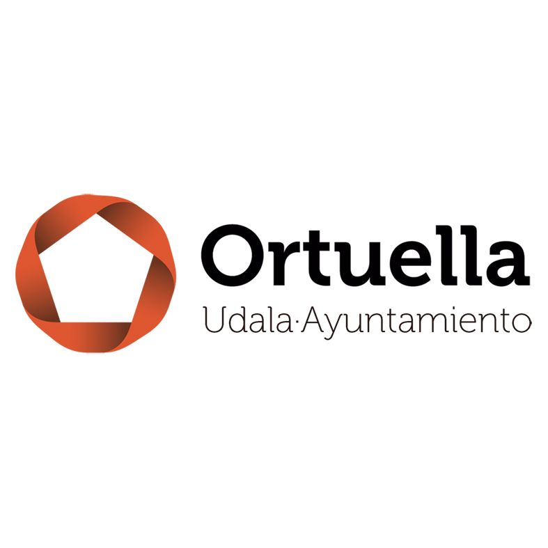 Logo for Ortella Udala-Ayuntamiento: orange pentagon design with