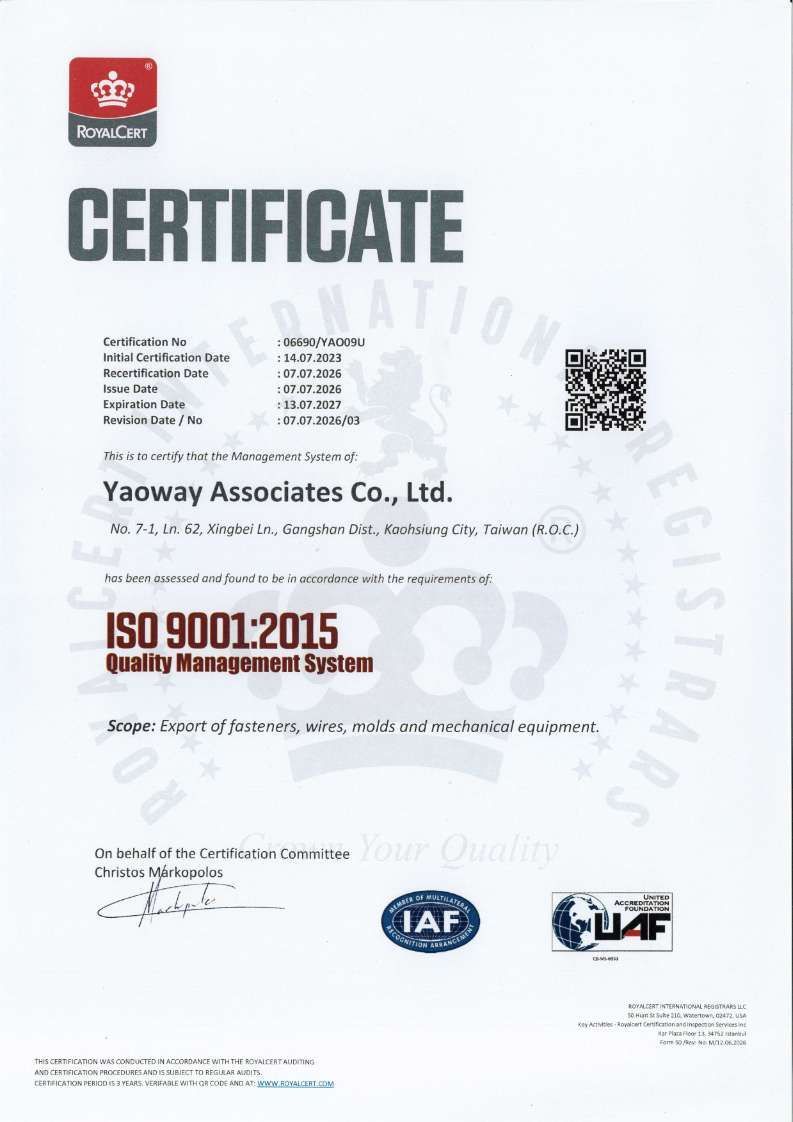 Why ISO 9001:2015 Matters to Our Global Fastener Partners