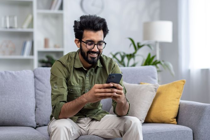 man on phone