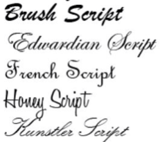 Script Font Examples