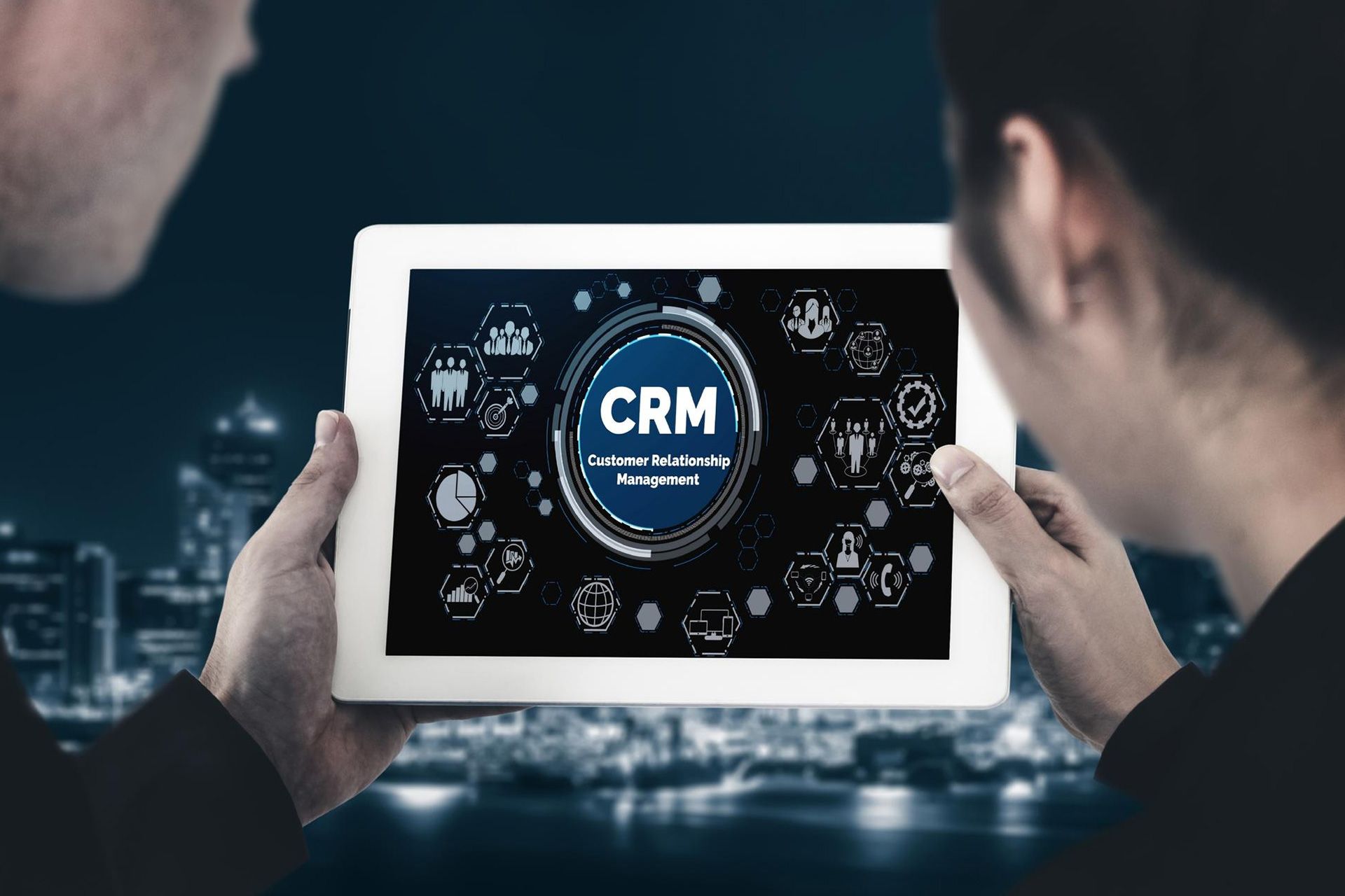 Sales CRM dashboard showing leads