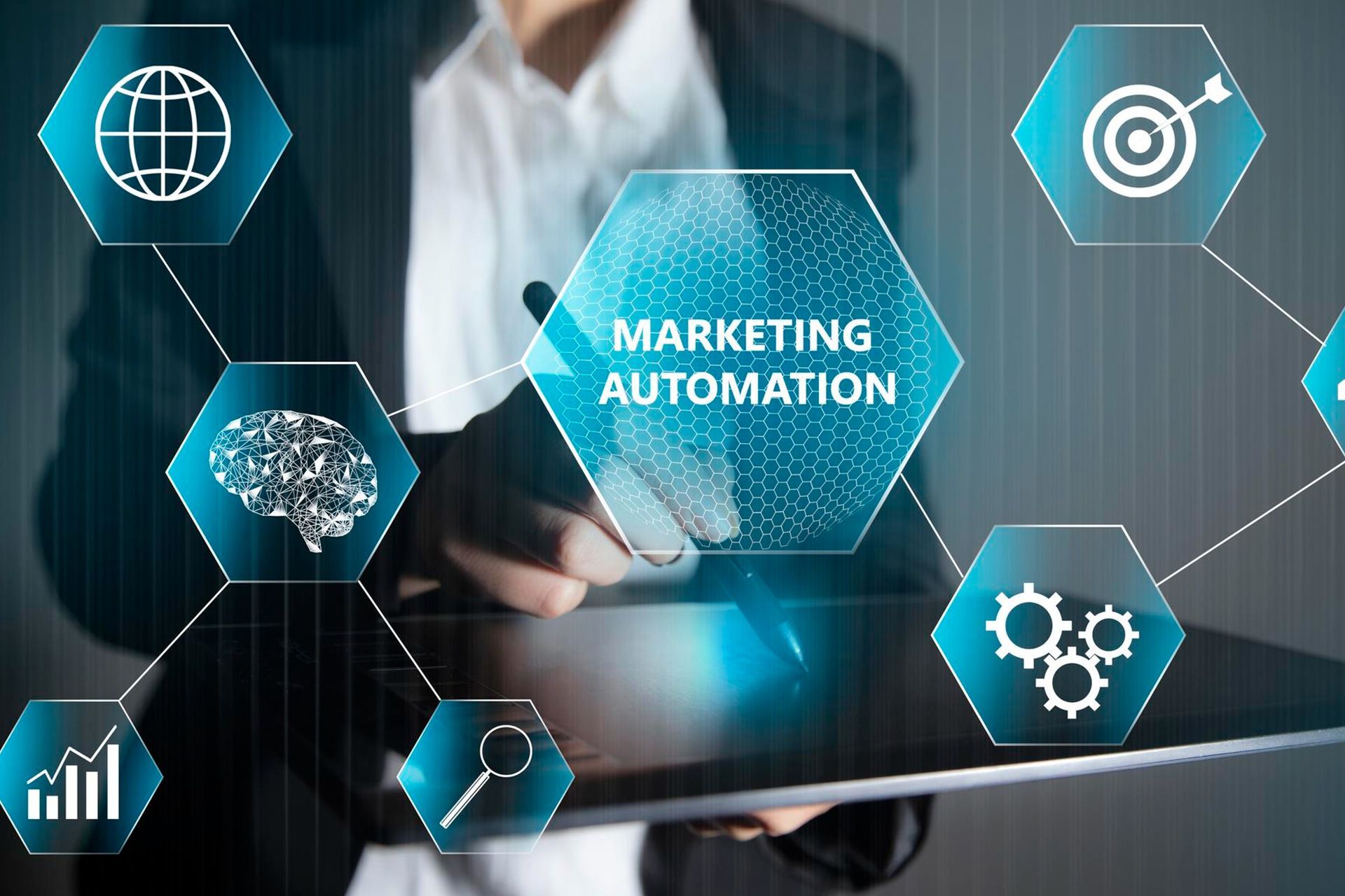 Marketing automation dashboard showing ROI tracking