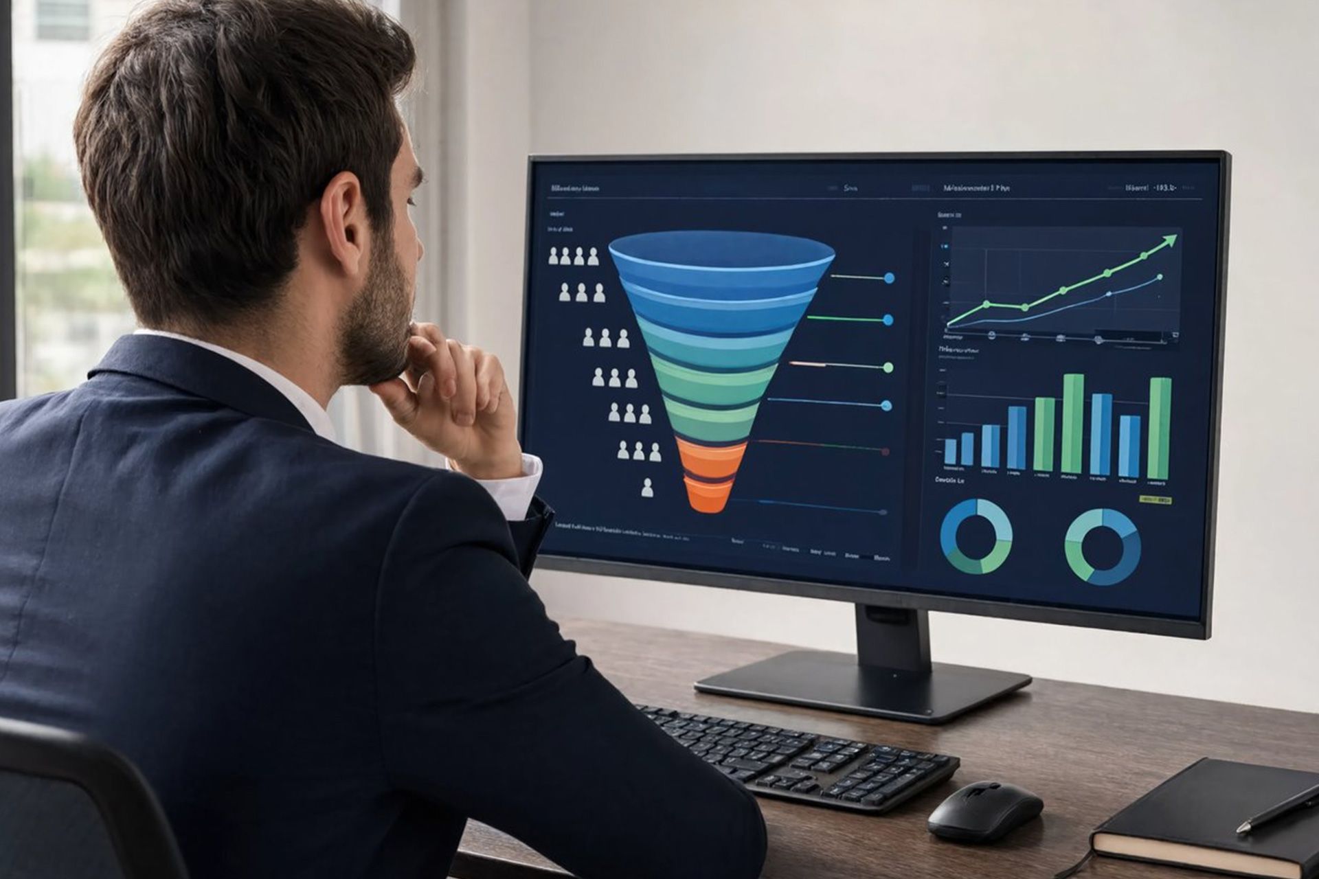 Comparison showing lead stages and customer conversions