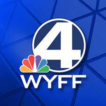 WYFF 4 news logo on a blue background with the NBC peacock