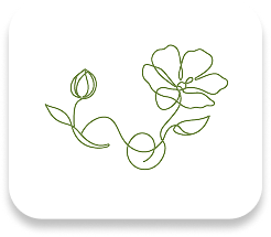 Open book icon with a fork on the left page and a spoon on the right in olive green outline
