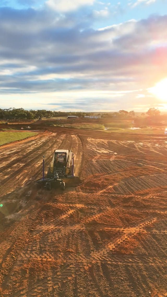 Commercial civil site preparation machinery on a Melbourne project
