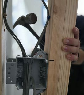 outlet pulled out and wirecutter