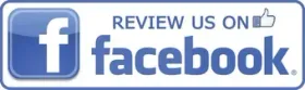 A facebook logo that says review us on facebook