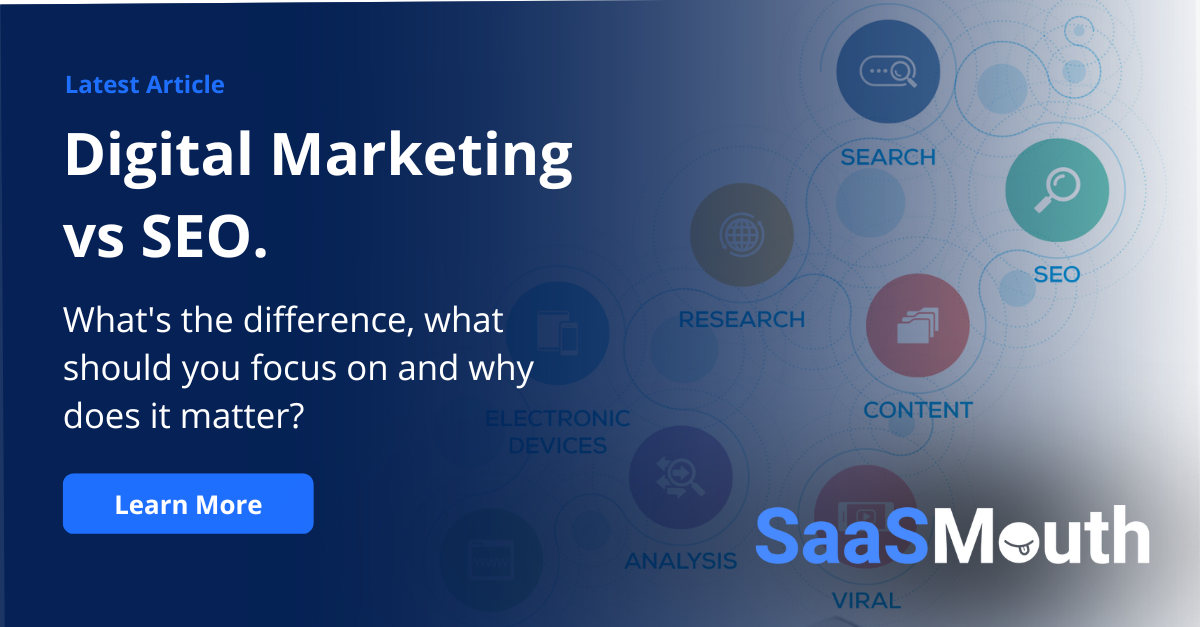 Digital Marketing vs SEO : What's the Difference