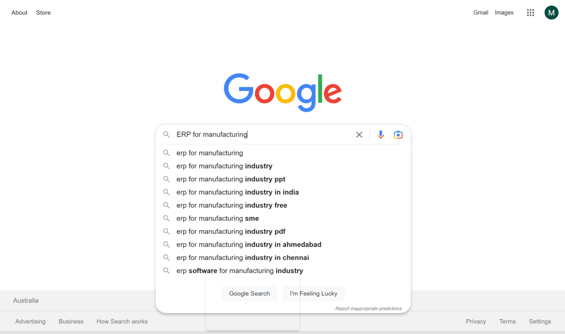 A screenshot of a google search page on a computer.