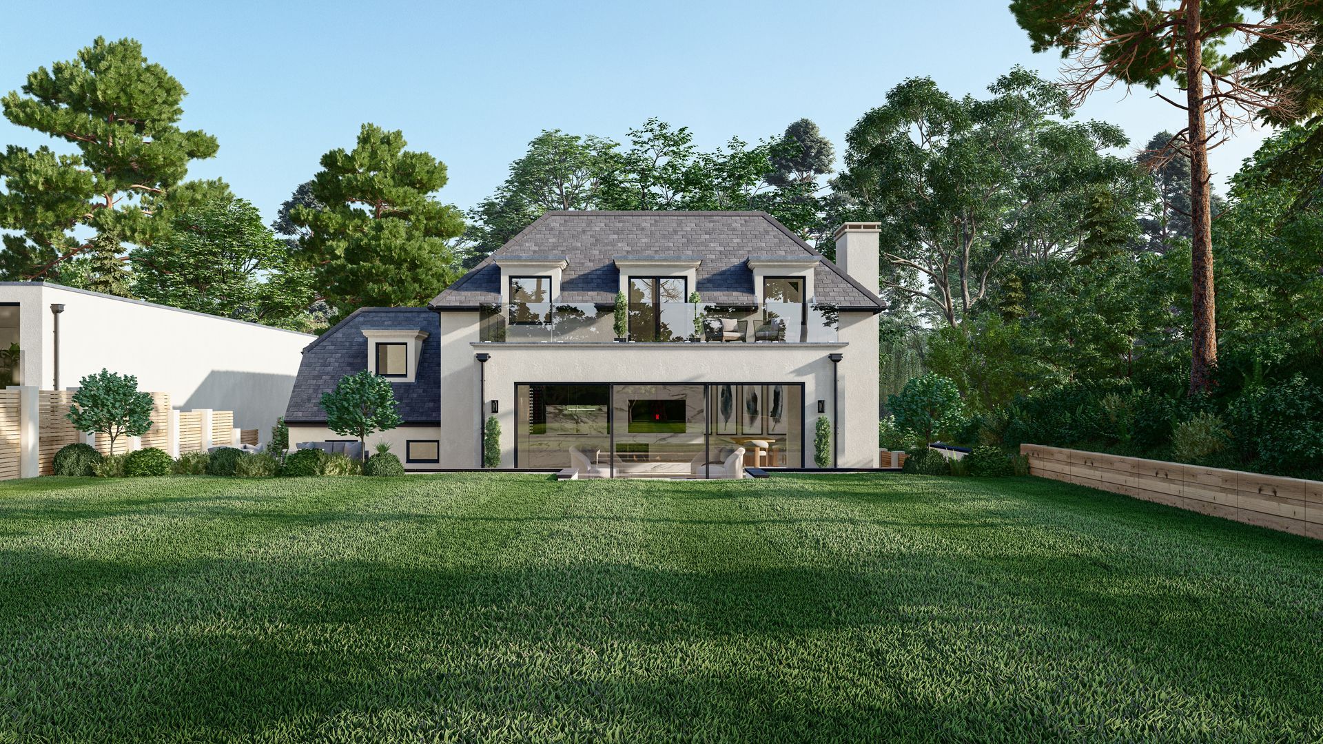 The 2 and a half story home with high specification. Private road. Luxury new build house. Surrey.
