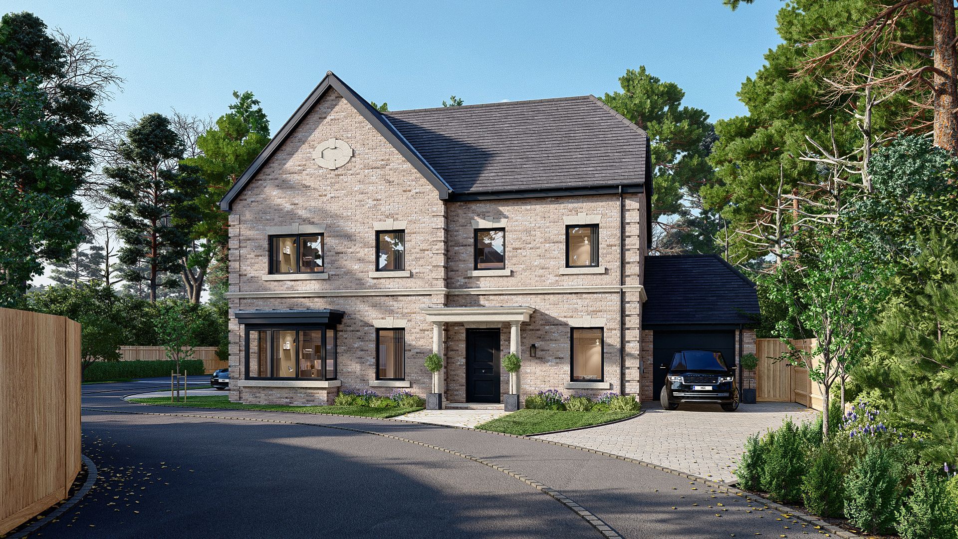 A luxury detached home development in Windlesham, Surrey of The Ferns by Rivium, 
