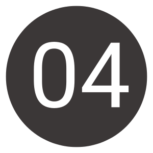 Dark gray circle with the number