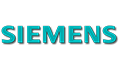 SIEMENS in teal letters with a shadow effect.